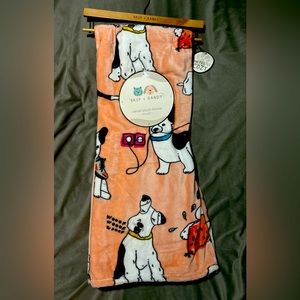 Skip & Sandy Velvet Plush Dog Print Throw